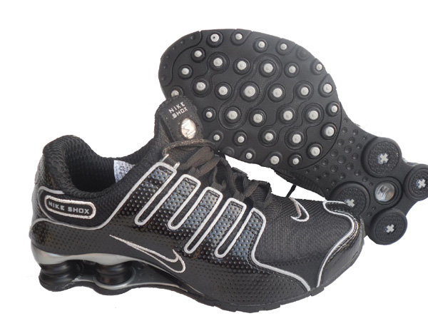 Womens Nike Shox Nz Mesh Up Shoes Black White - Click Image to Close